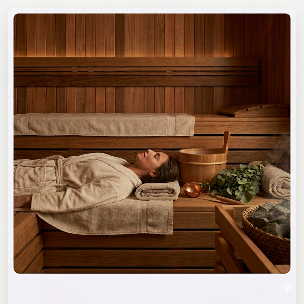 SaunaPremium premium home sauna lifestyle imagery