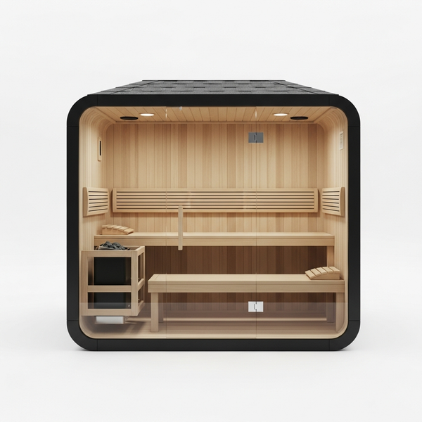 SaunaPremium "Obsidian" — Cube-Series 05 — SaunaPremium premium home sauna (image 1)