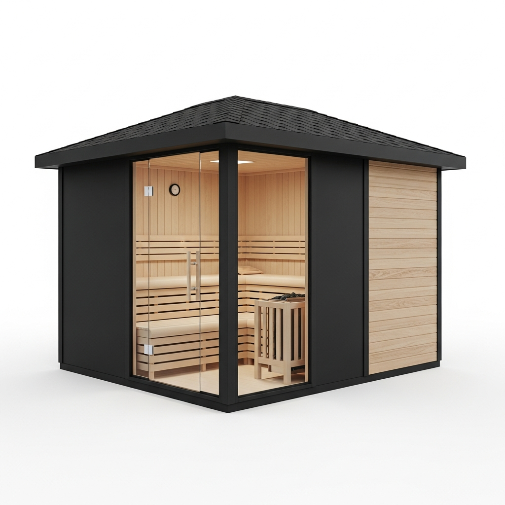 SaunaPremium "Obsidian" — Cube-Series 05 — SaunaPremium premium home sauna (image 2)